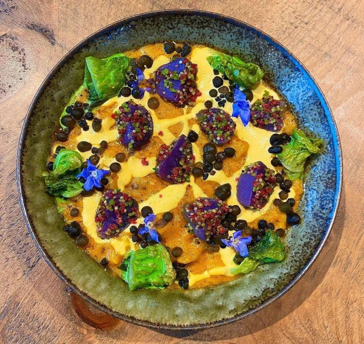 Floral composed plate
