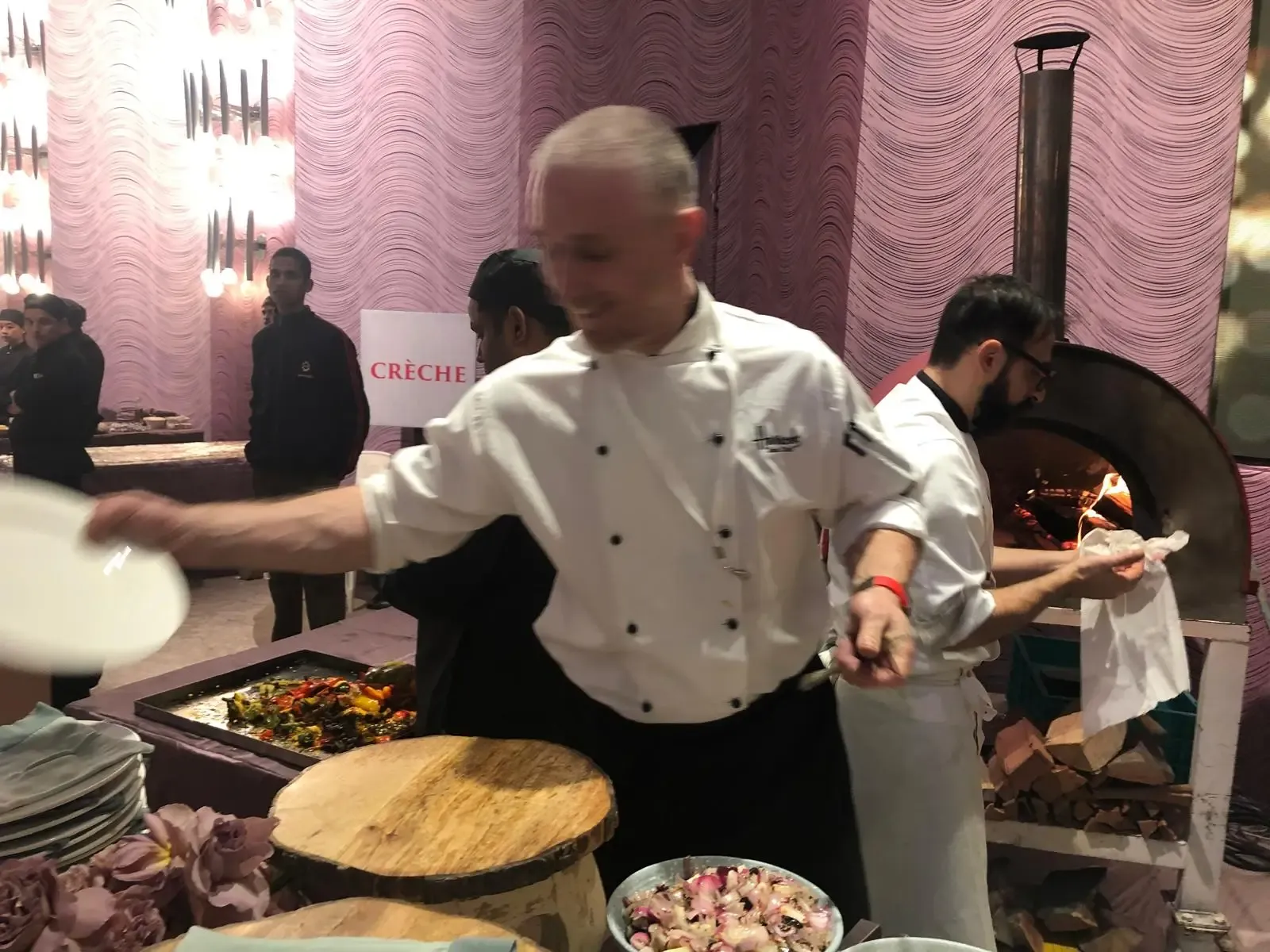 Chef at a carving station