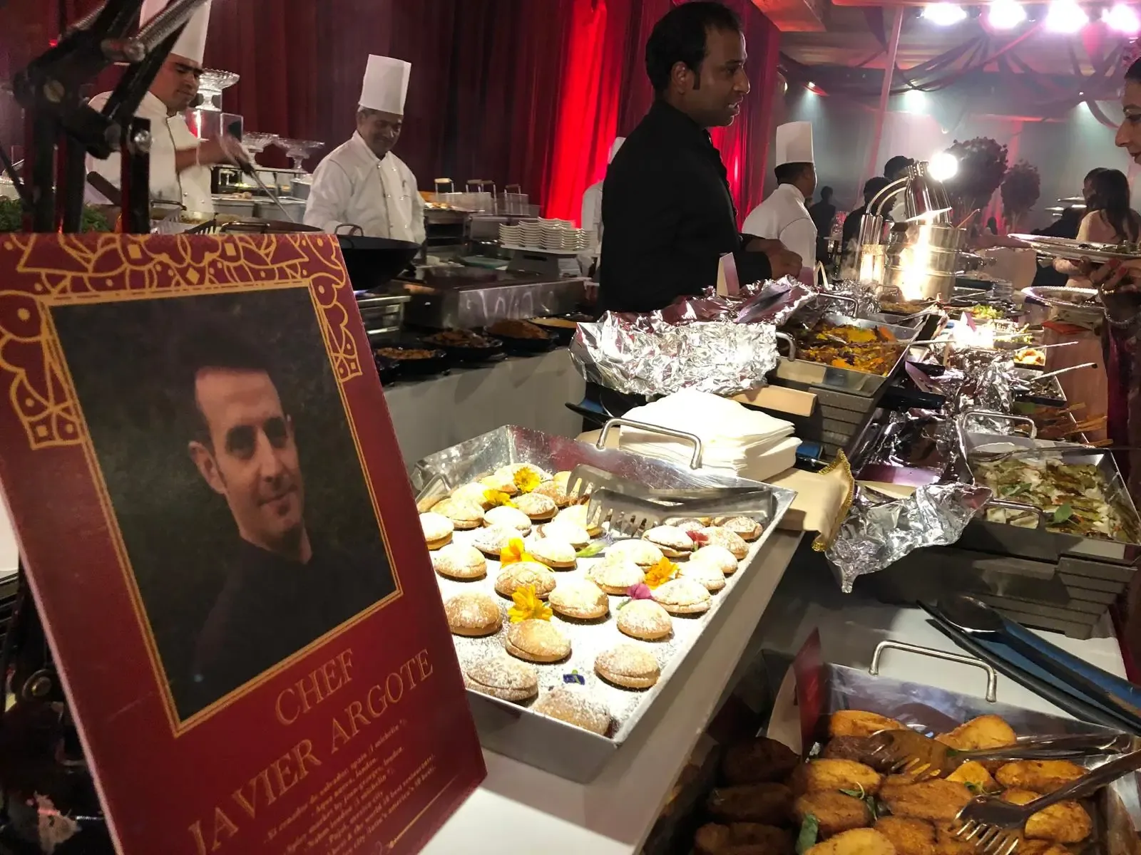Chef counter with portrait display